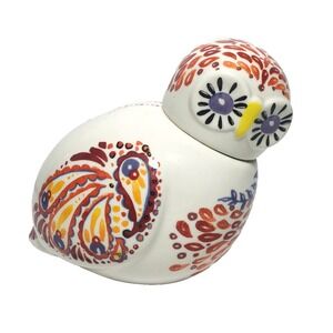 Anthropologie Owl Ceramic Cookie Jar Biscuit Small Canister Sugar Tea Bird
